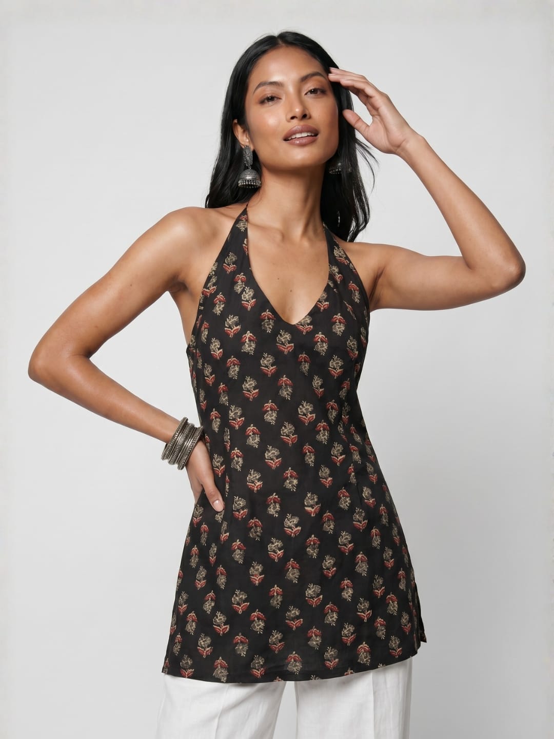 Simran Halterneck Corset Kurti