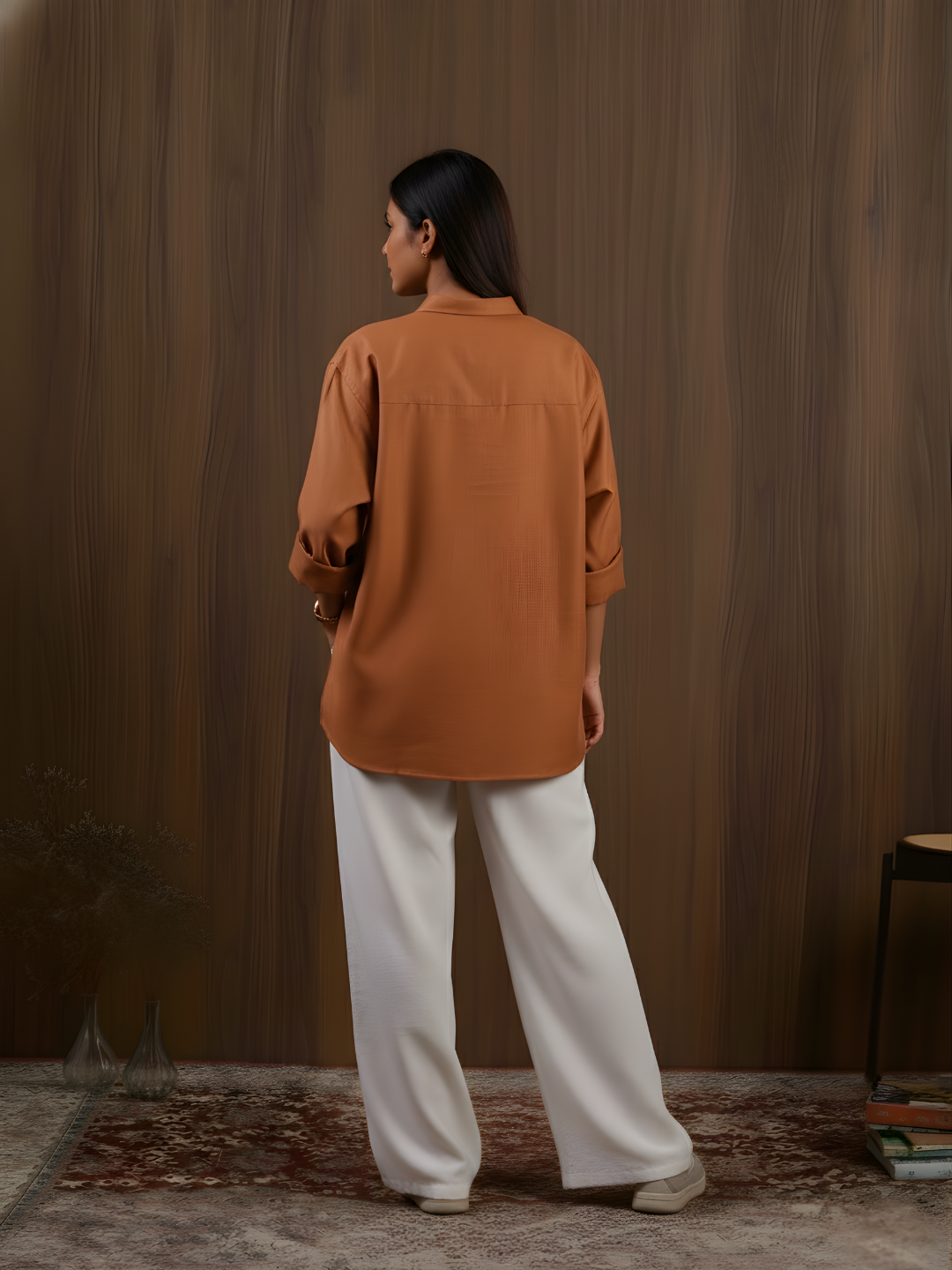 Oversized Brown Shirt