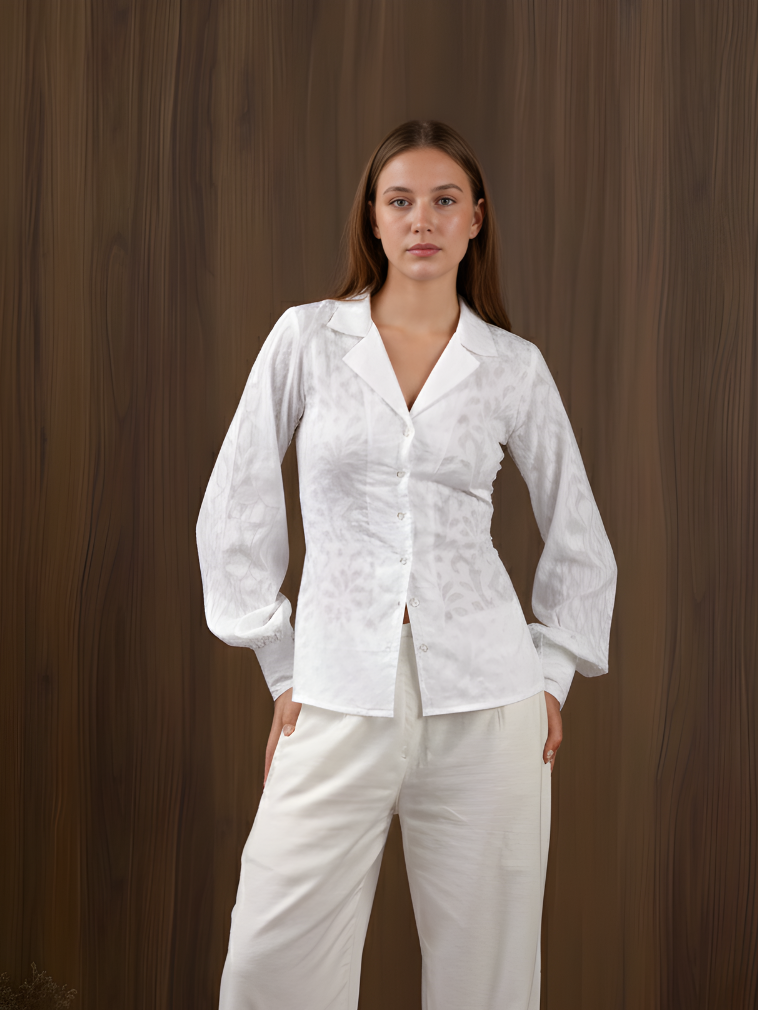 Safa Jacquard Corset Shirt