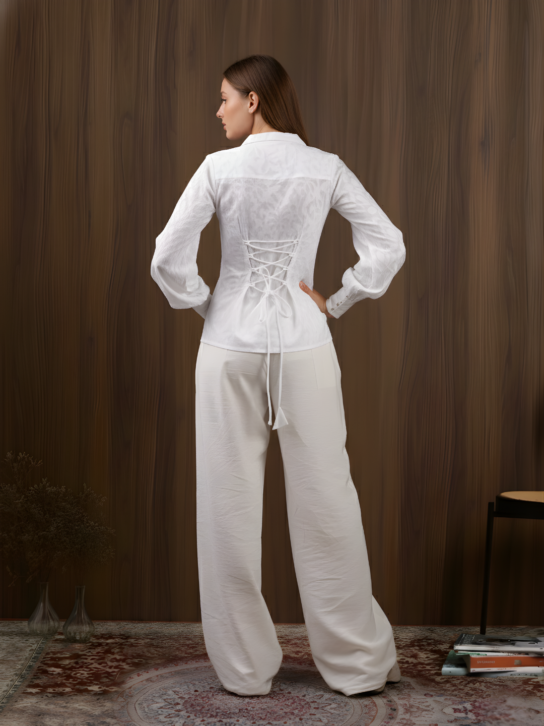 Safa Jacquard Corset Shirt