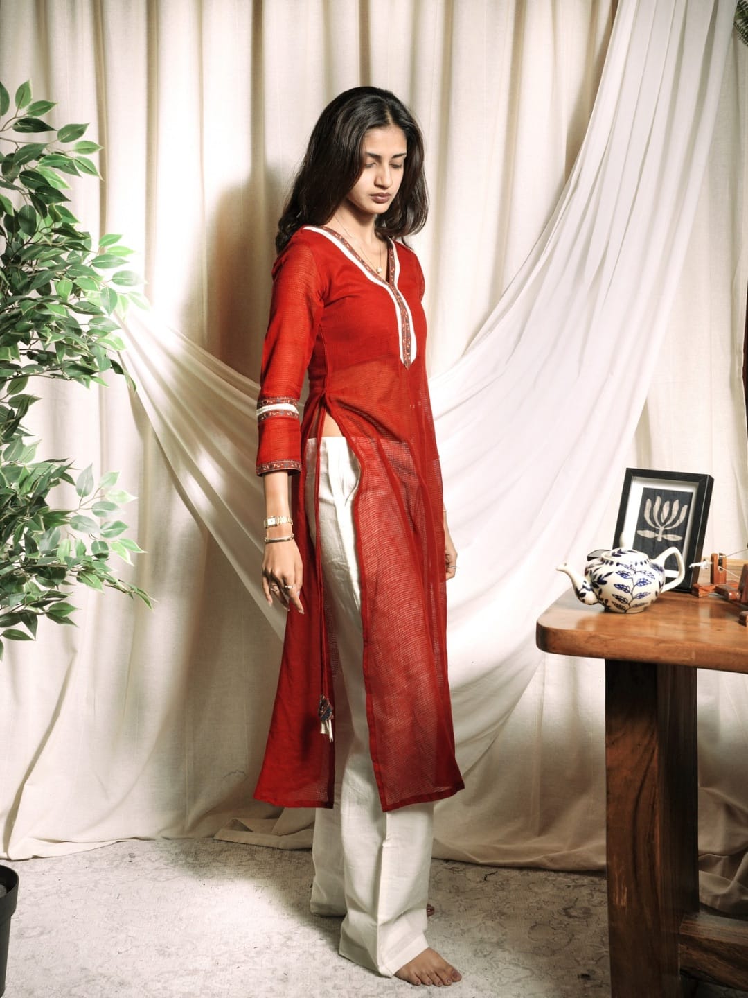 Alizeh Mul side Slit Kurti