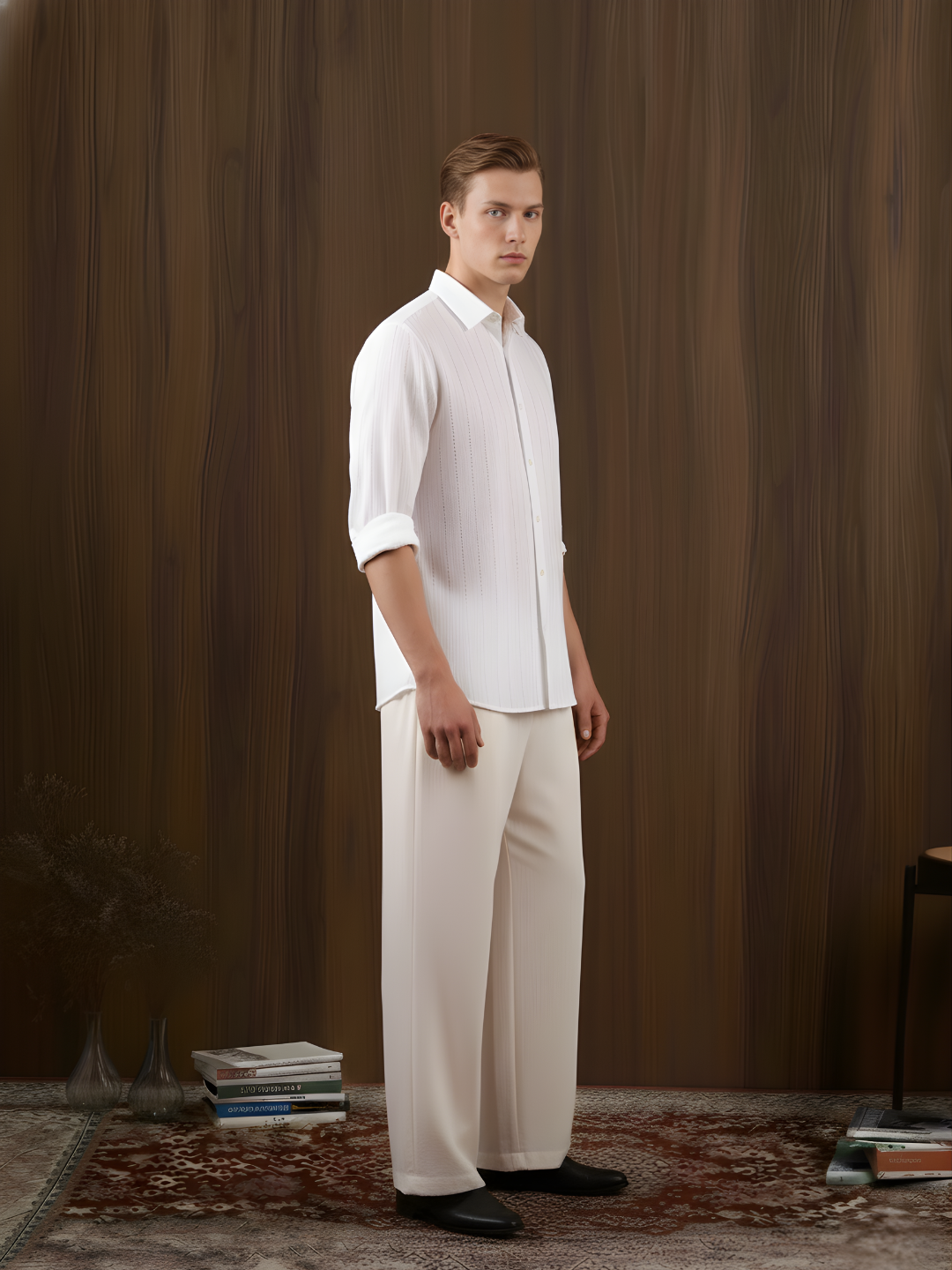 Sufi Jacquard Fitted Shirt