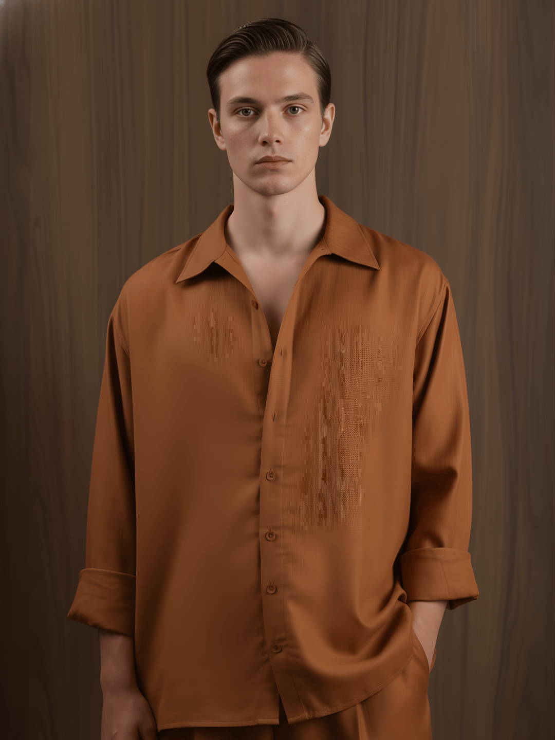 Yash Brown Loose Fitted Shirt