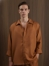 Yash Brown Loose Fitted Shirt