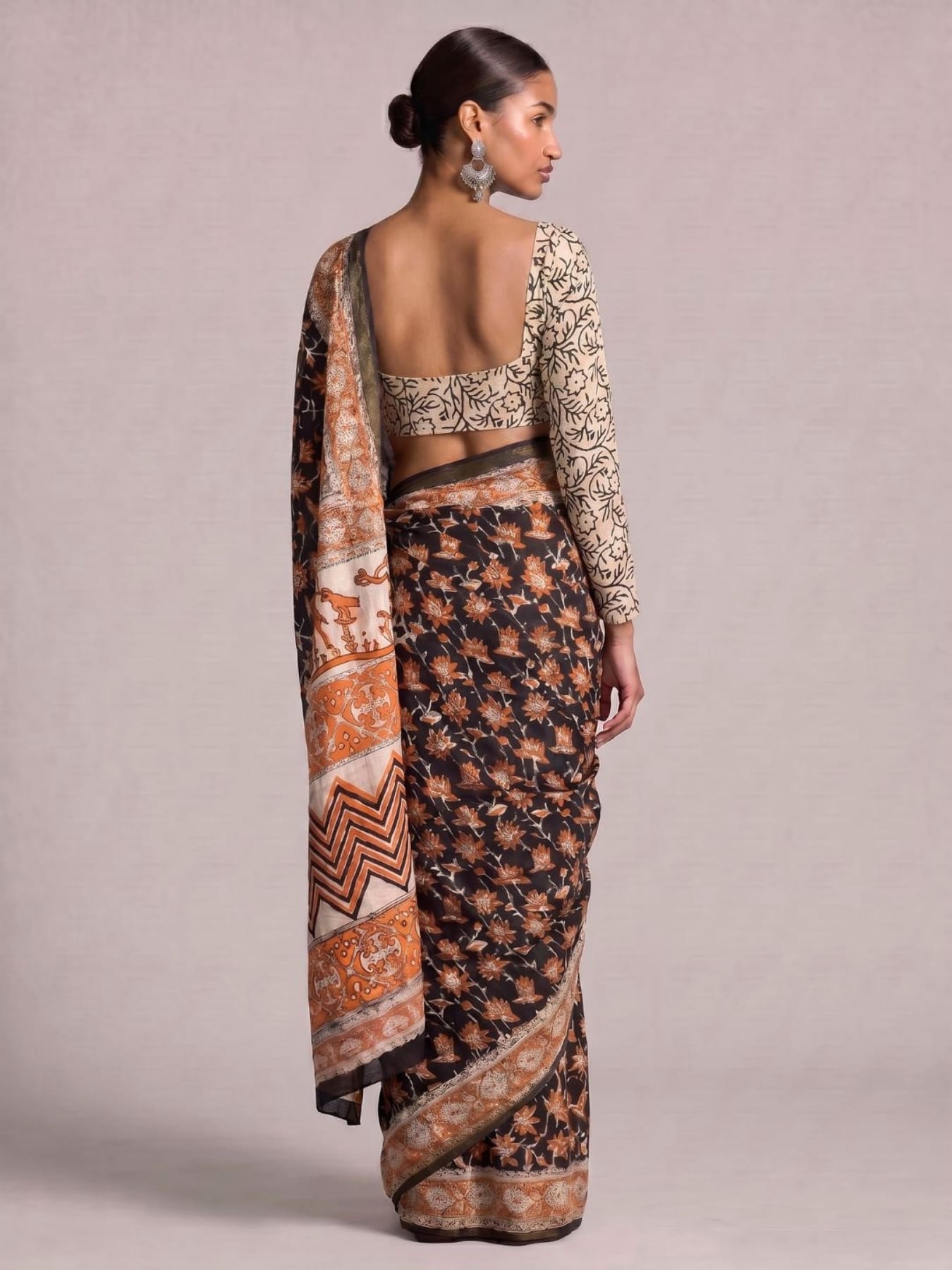 Pihu Bagru Handblock Cotton Saree