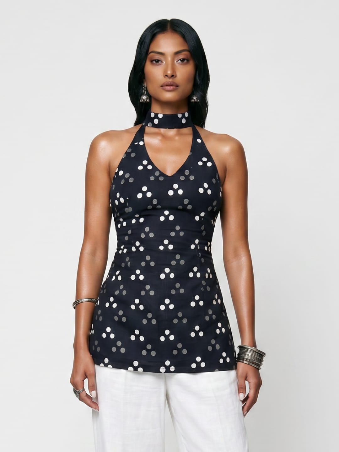 Haya Keyhole Halterneck Kurti