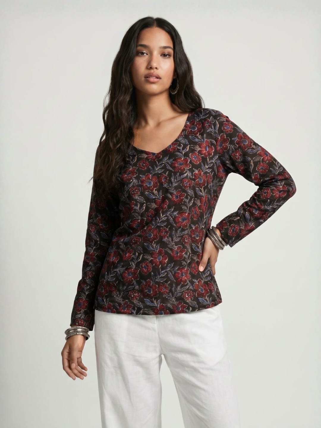 Hema Sleeved Modest Kurti