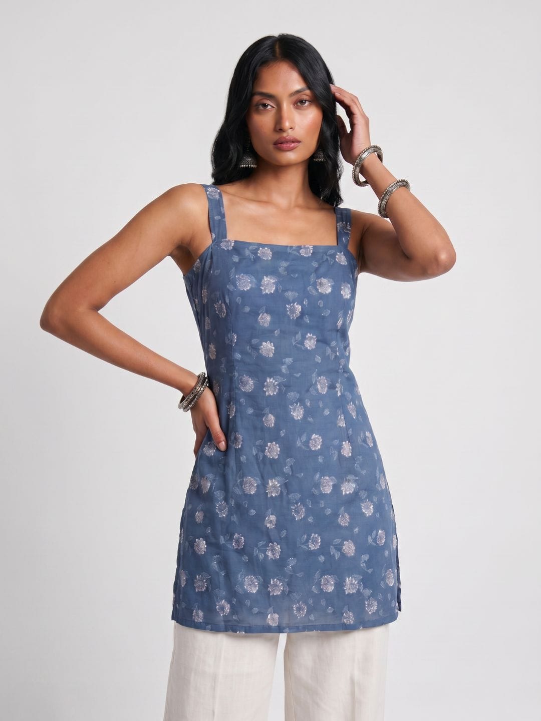 Khushi Wide Shoulder Strap Kurti