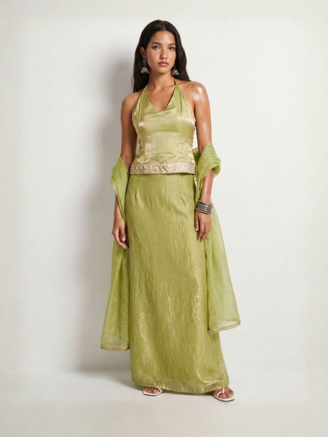 Liza Halterneck Skirt Set