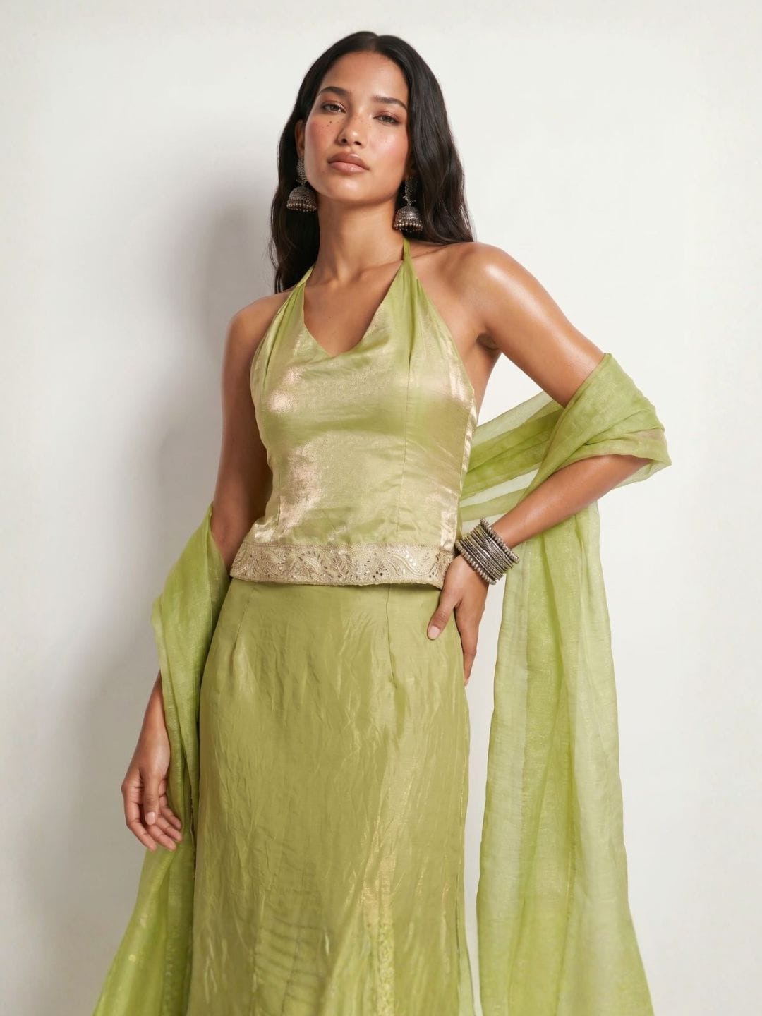 Liza Halterneck Skirt Set