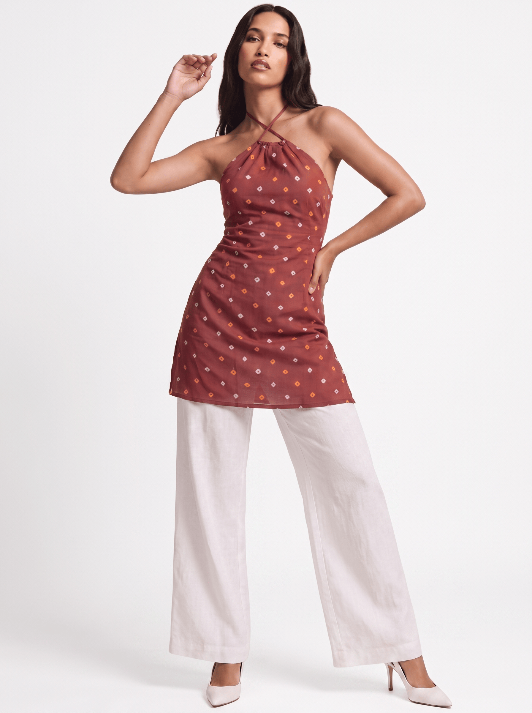 Sahar Halterneck Kurti