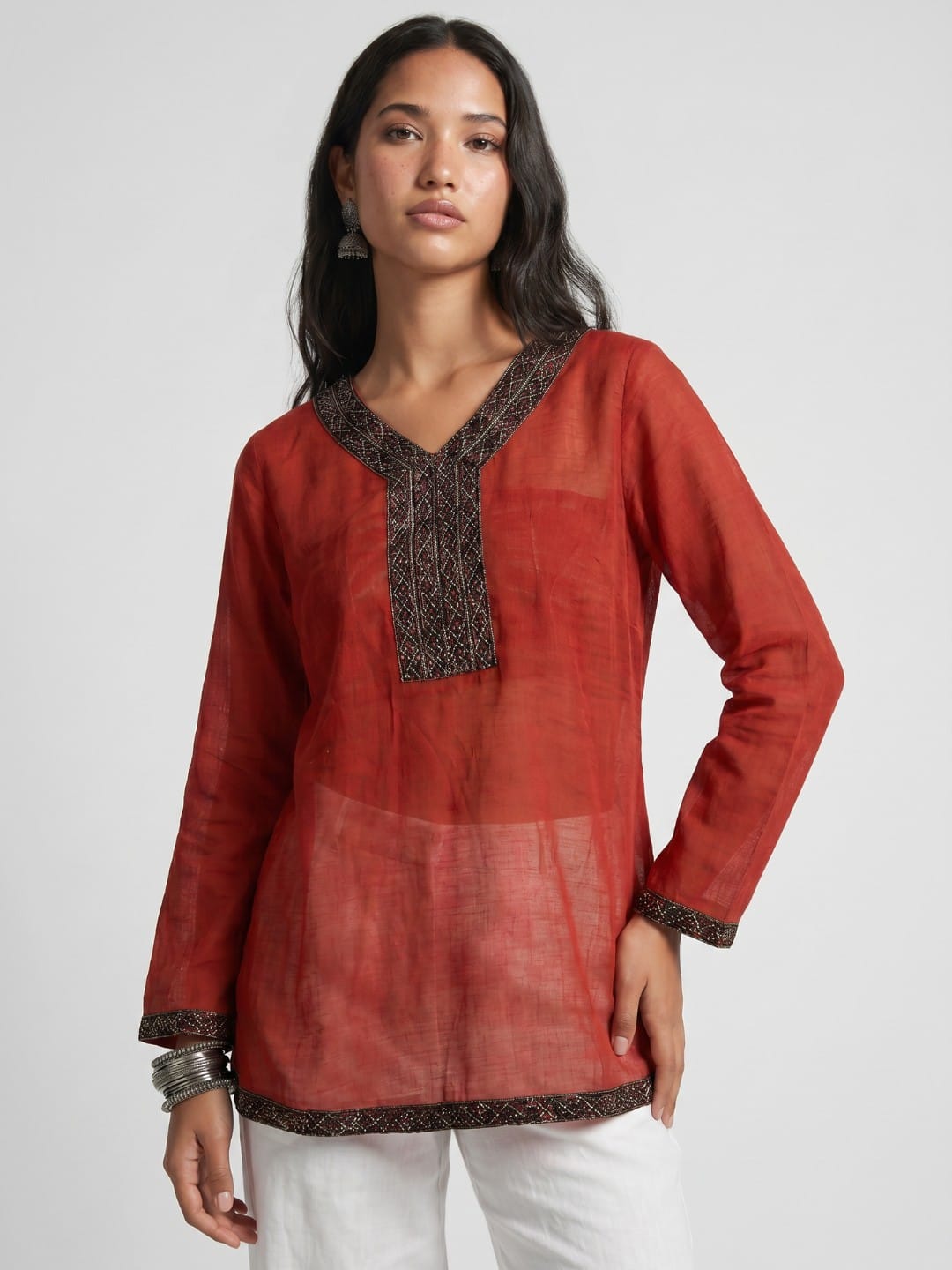 Shrishti mul cover up - kurti