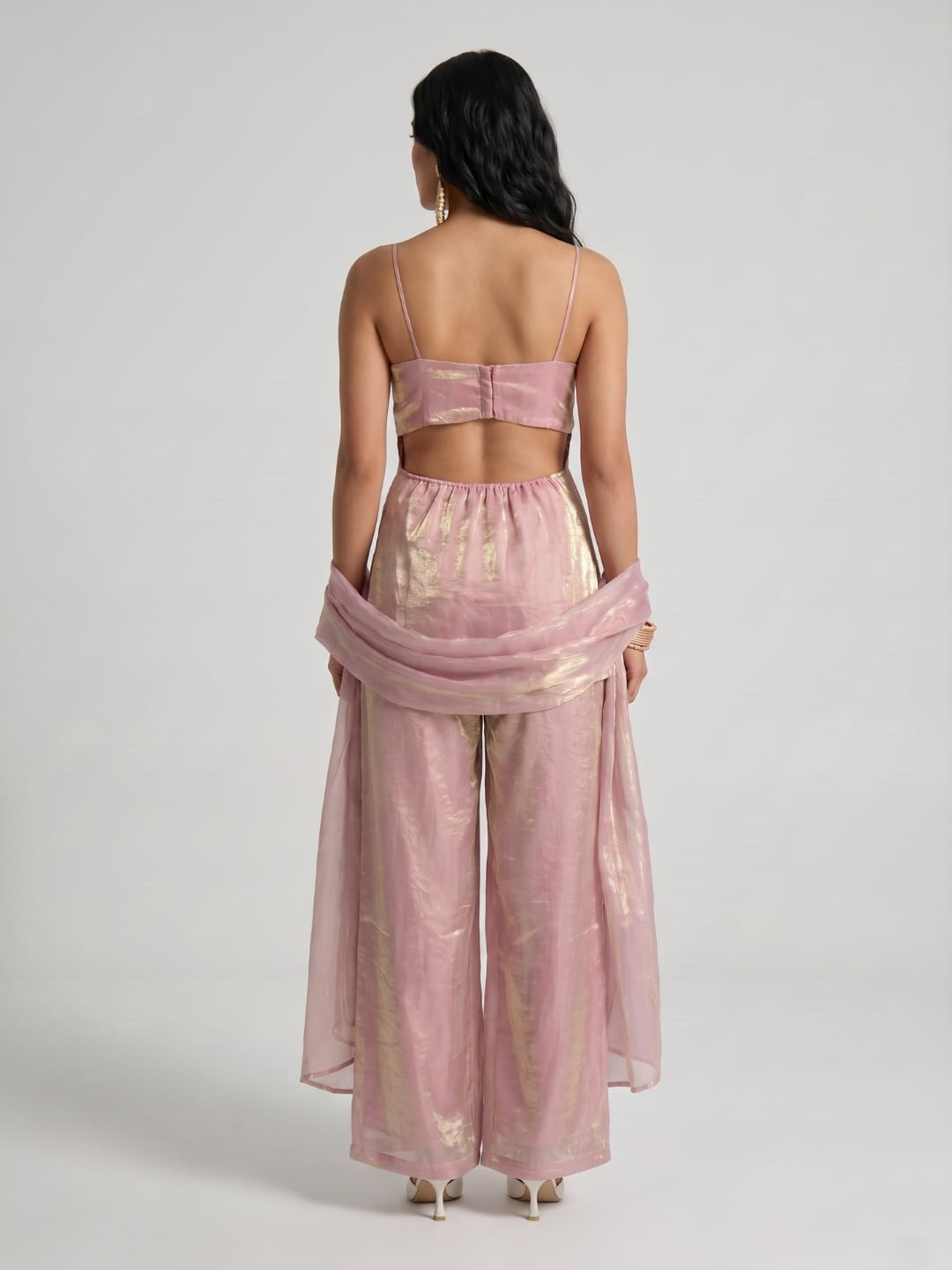 Sonia Pink Fendi Kurti Pant & Dupatta Set