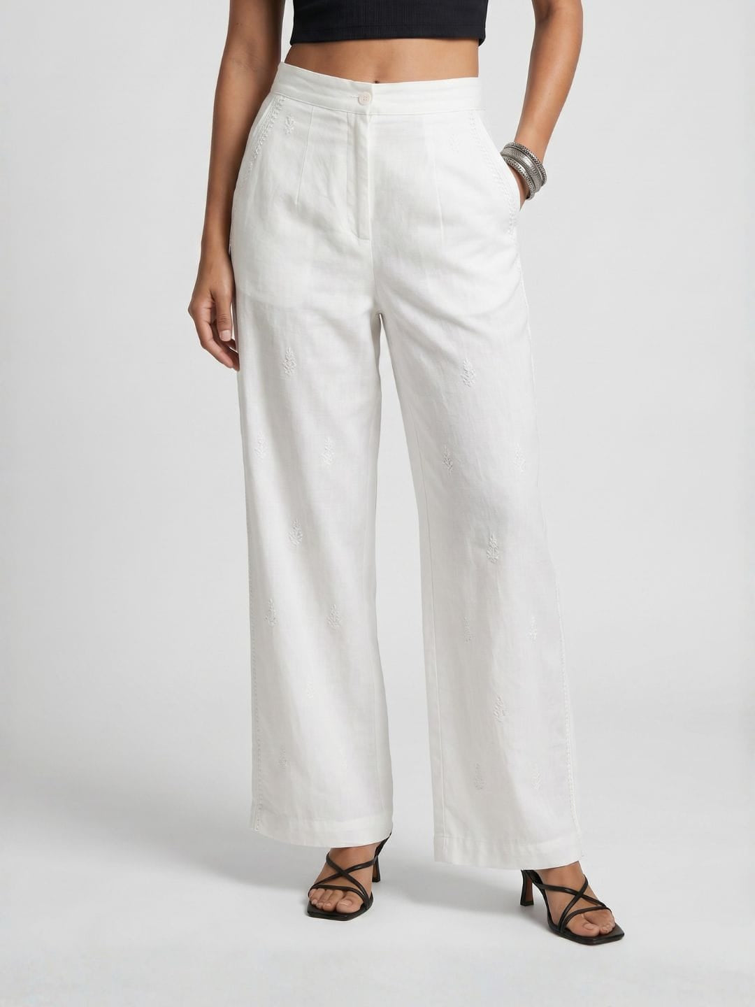 White Loose fitting pants